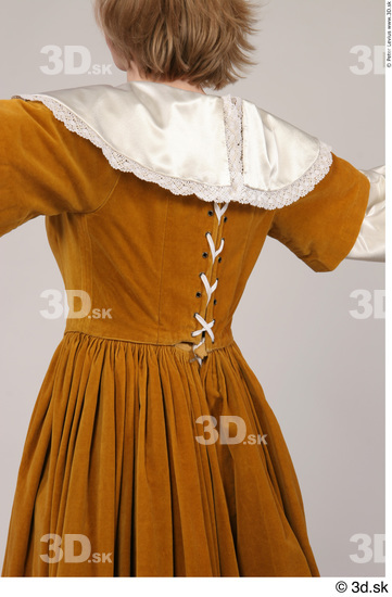 Upper Body Woman T poses White Historical Dress Costume photo references