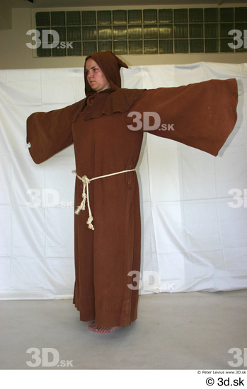 Whole Body Man T poses White Historical Costume photo references