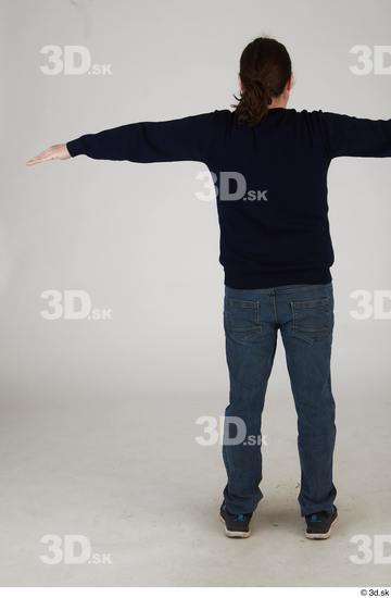 Whole Body Man T poses Casual Slim Standing Street photo references