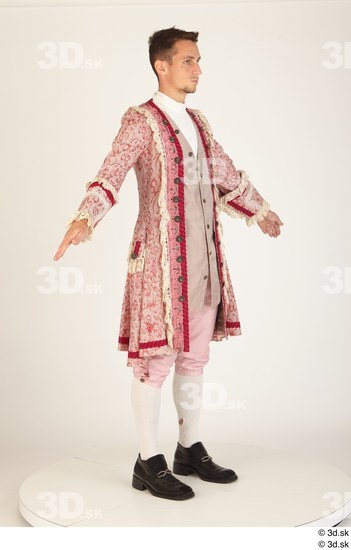 Whole Body Man White Historical Costume photo references