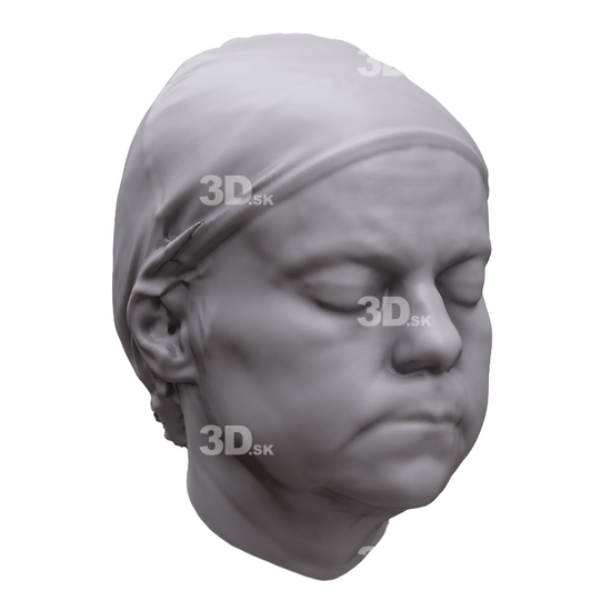 Head Woman White 3D Artec Heads