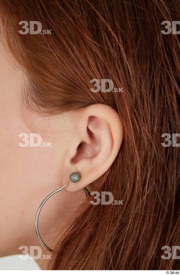 Ear Woman White Casual Slim Street photo references