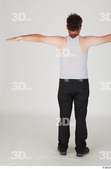 Whole Body Man T poses White Casual Slim Standing Street photo references