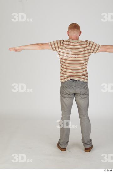 Whole Body Man T poses White Casual Slim Standing Street photo references