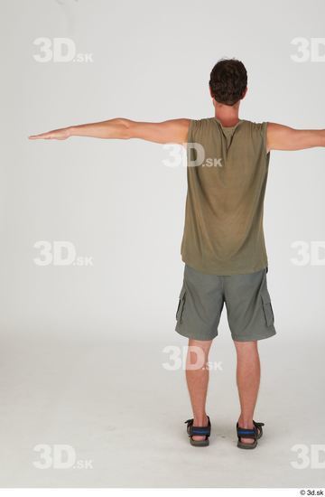 Whole Body Man T poses White Casual Slim Standing Street photo references