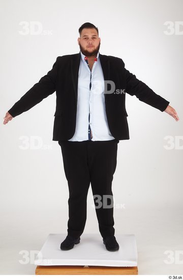 Man White Overweight Male Studio Poses