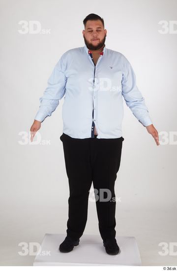 Man White Overweight Male Studio Poses