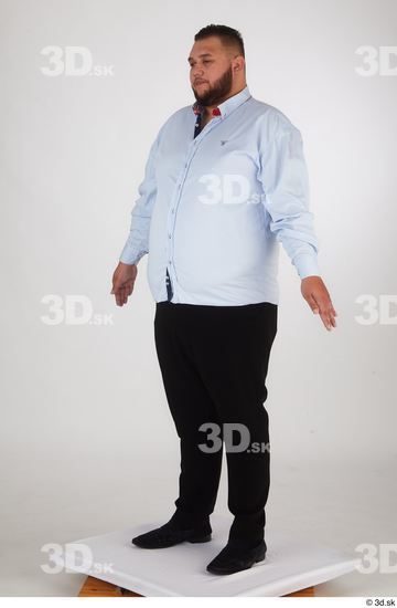 Man White Overweight Male Studio Poses