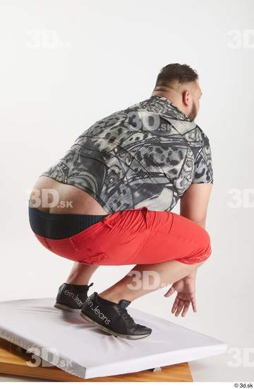 Man White Overweight Male Studio Poses