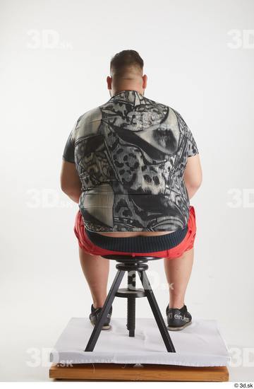 Man White Overweight Male Studio Poses