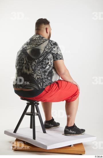 Man White Overweight Male Studio Poses