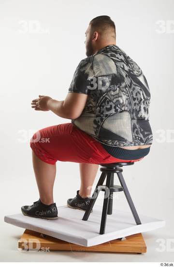 Man White Overweight Male Studio Poses