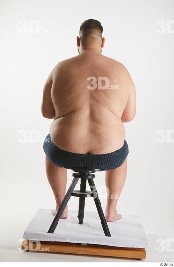 Man White Overweight Male Studio Poses