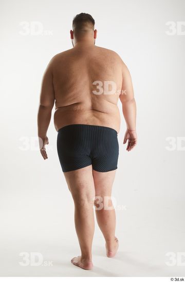 Man White Overweight Male Studio Poses