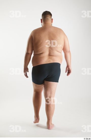 Man White Overweight Male Studio Poses