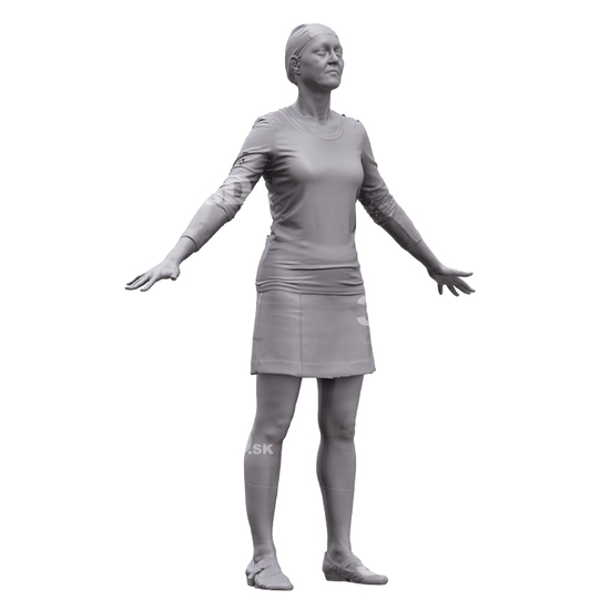 Whole Body Woman White 3D Artec Bodies