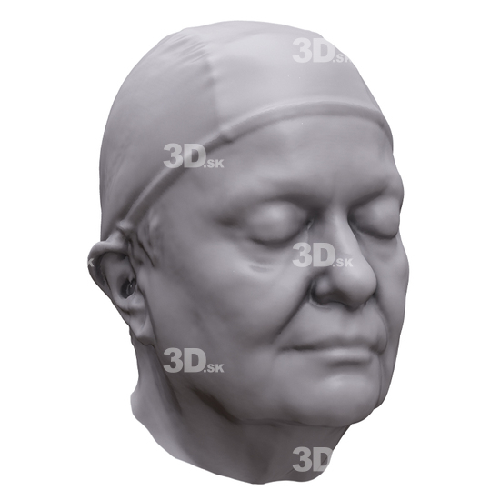 Head Woman White 3D Artec Heads