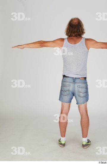 Whole Body Man T poses White Casual Slim Standing Street photo references