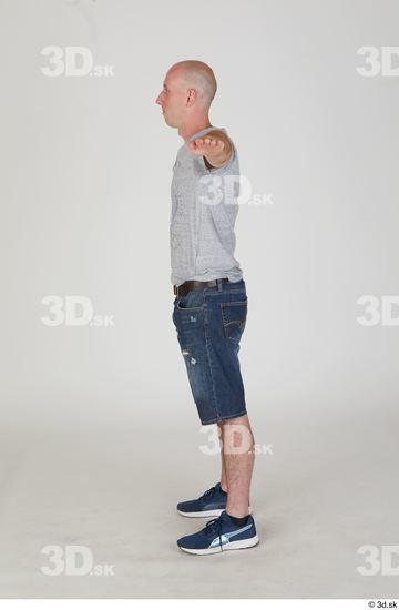 Whole Body Man T poses White Casual Slim Standing Street photo references