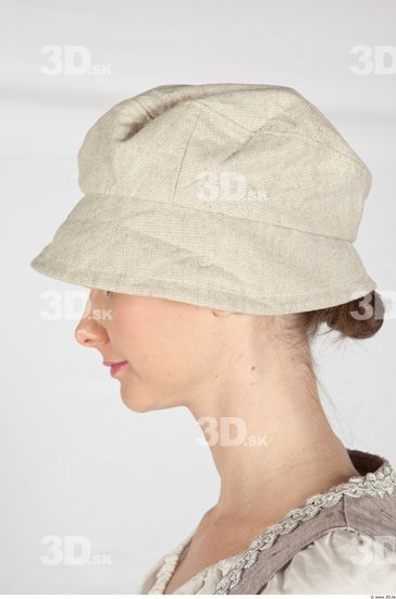 Head Woman White Historical Caps & Hats Dress Costume photo references