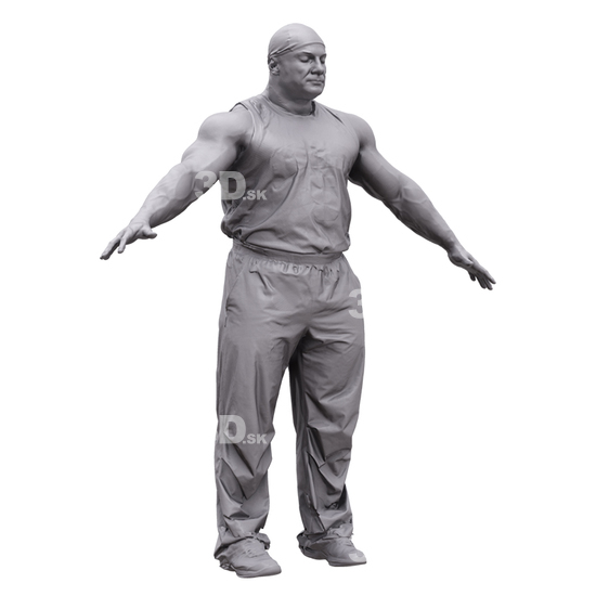 Whole Body Man White 3D Artec Bodies