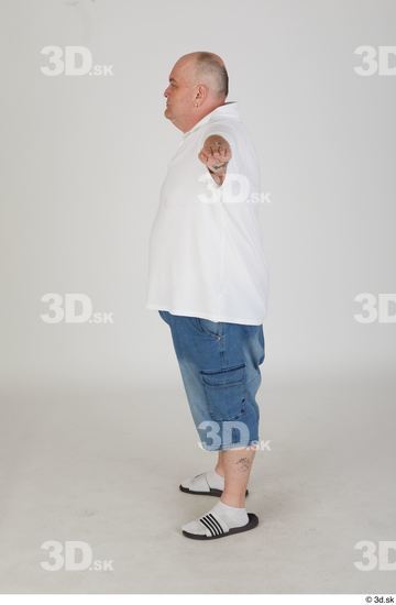 Whole Body Man T poses White Casual Chubby Standing Street photo references