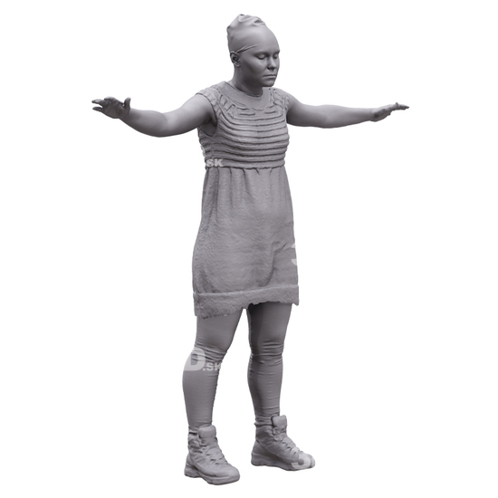 Whole Body Woman White 3D Artec Bodies