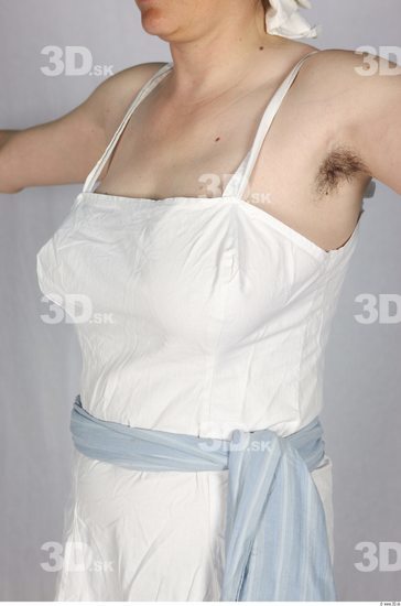 Upper Body Woman White Historical Dress Costume photo references