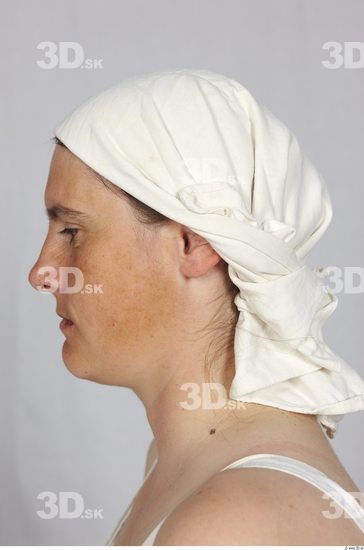 Head Woman White Historical Dress Scarf Costume photo references