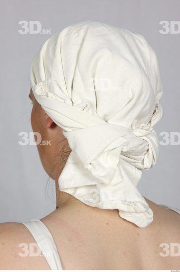 Head Woman White Historical Dress Scarf Costume photo references