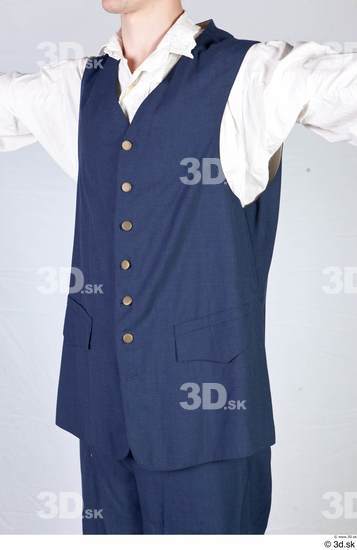 Upper Body Man White Shirt Vest Costume photo references