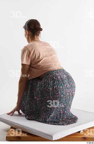 Woman White Slim Female Studio Poses