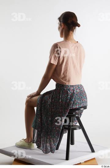 Woman White Slim Female Studio Poses