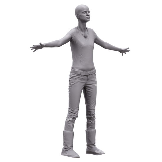 Whole Body Woman White 3D Artec Bodies