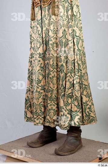 Man White Historical Shoes Skirt Costume photo references