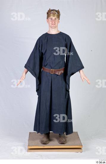 Whole Body Man White Historical Costume photo references