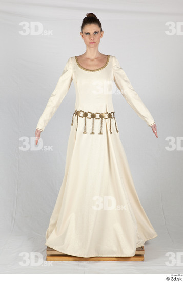 Whole Body Woman White Historical Costume photo references