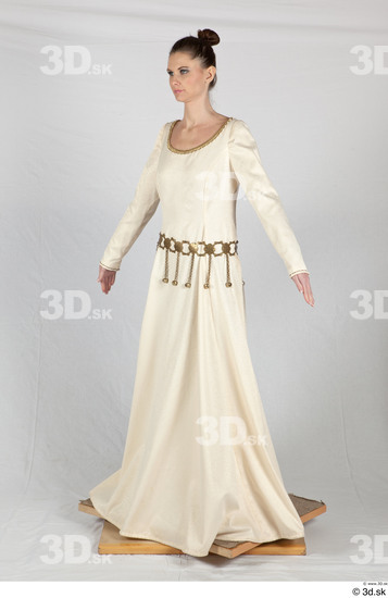 Whole Body Woman White Historical Costume photo references