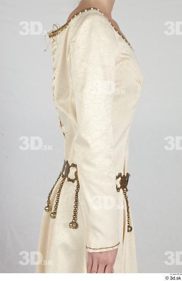 Upper Body Woman White Historical Dress Costume photo references