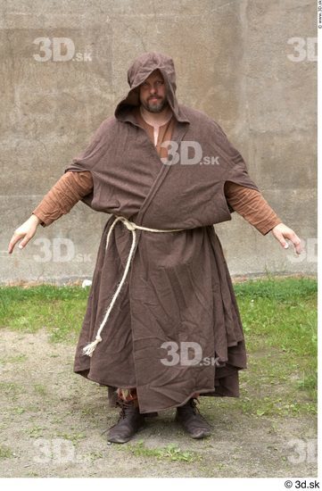 Whole Body Man White Historical Costume photo references