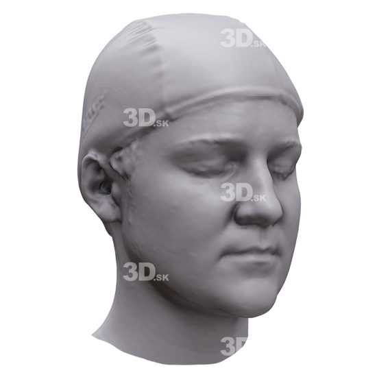 Head Woman White 3D Artec Heads