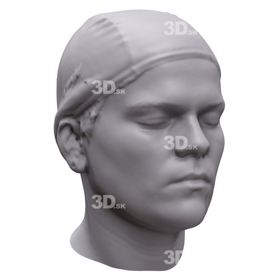 Head Woman White 3D Artec Heads