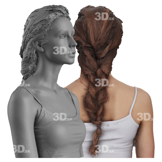 Hair Woman White 3D Groom Raw