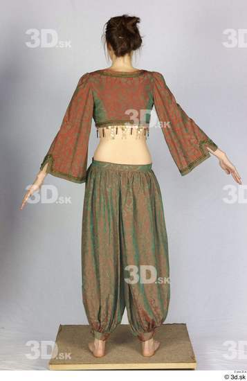 Belly Whole Body Woman White Historical Dress Costume photo references