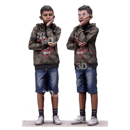 Whole Body Man White Casual  3D Scan Daily Pose