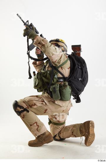 Weapons-Rifle Man White Army Athletic Studio photo references