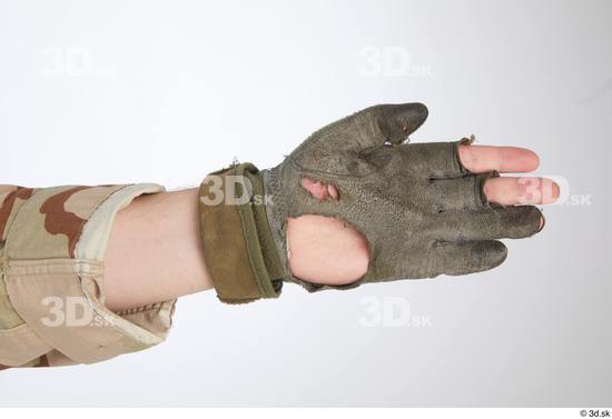 Hand Man White Army Gloves Athletic Street photo references