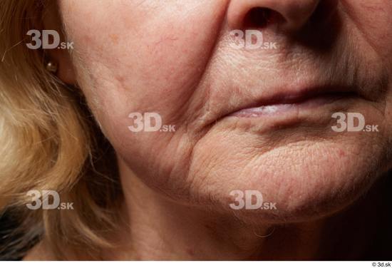 Face Woman White Wrinkles Face Skin Textures