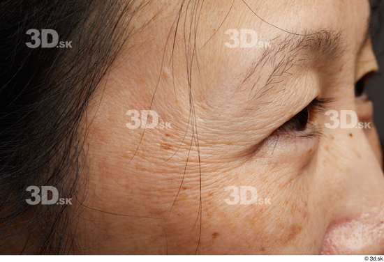 Face Woman Asian Wrinkles Face Skin Textures