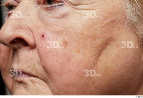 and more Face Woman White Wrinkles Face Skin Textures